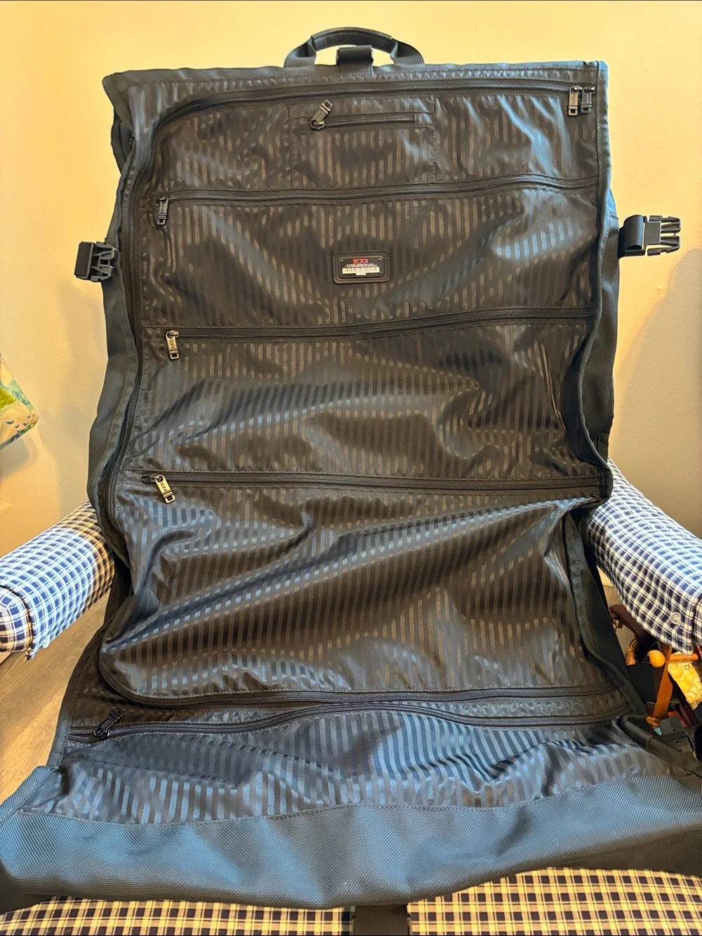 Tumi ballistic Black Garment Bag with Front Pockets